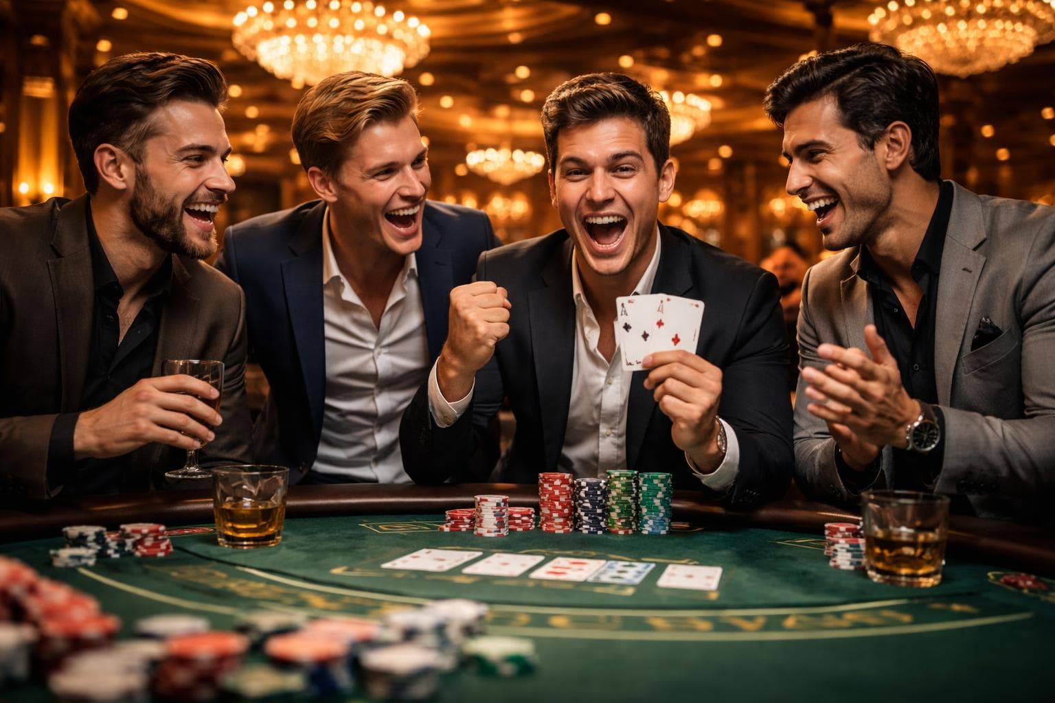 Mates at the casino in Clark