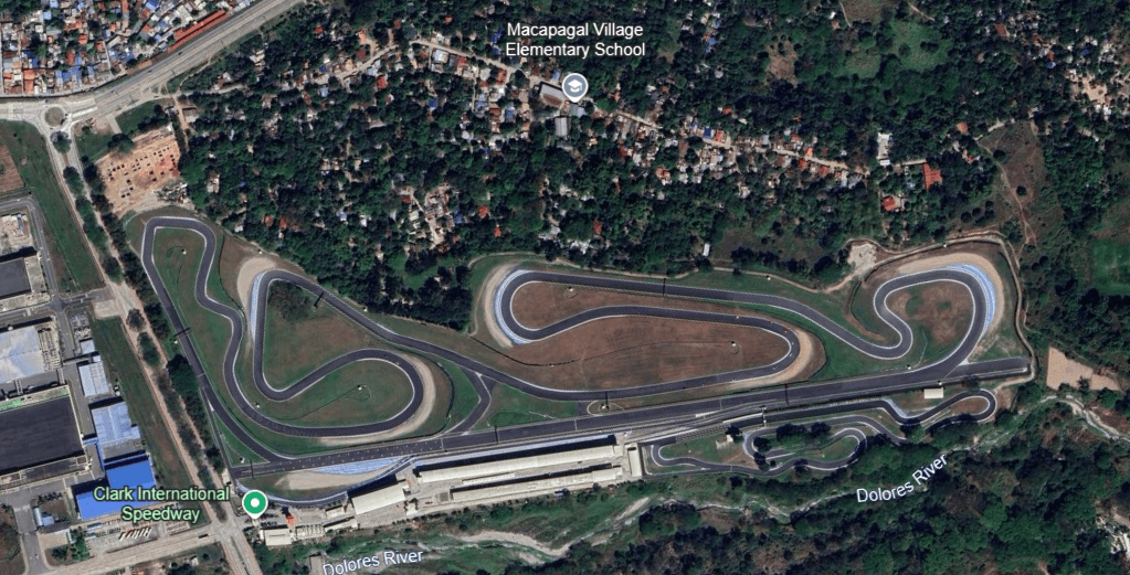 Clark International Speedway satellite view